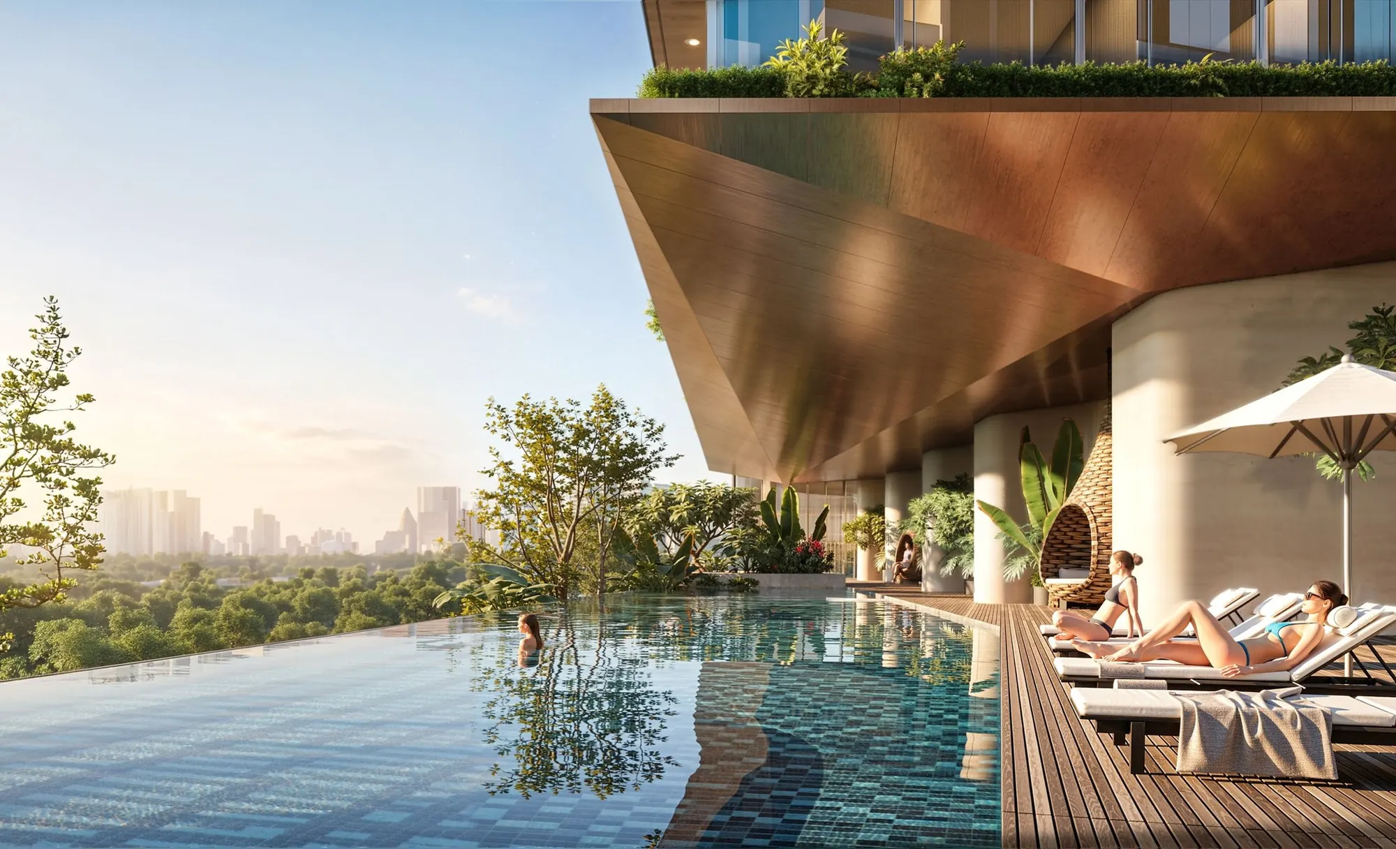 Suncity – An Khánh – Hồ bơi tầng mái